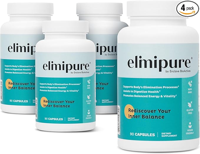 Gut Cleanse &amp Restore Supplement 4 Pack: Natural &amp Effective Detox Cleanse Capsules | Effortless Morning Stools