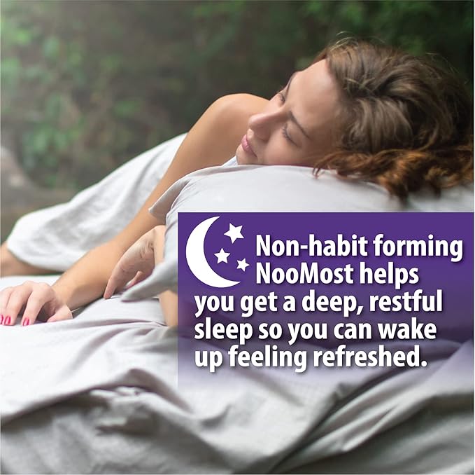 NooMost Natural Sleep Aid Supplements with MagnesiumL theanine &amp Garcinia | Sleep Pills for deep &amp Restful Sleep for Adults | Non-Habit-Forming | Helps Fall Asleep Fast Stay Asleep Longer | 6