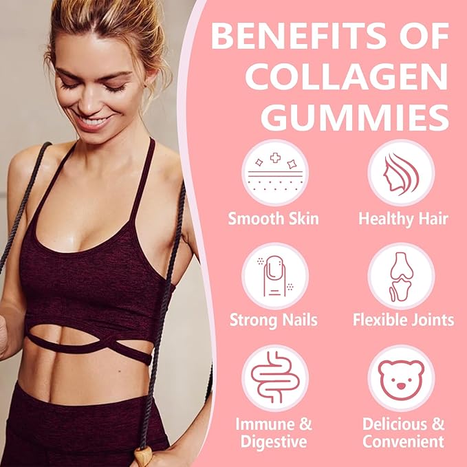 180 Count Marine Collagen Gummies for Women Men Sugar Free Hydrolyzed Collagen Peptides Type IIIIIIVX w/ 5000 Mcg BiotinHyaluronic Acid Vitamin C A D E B6 B12 for Skin Hair Nails Bone Health