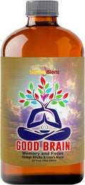 LiquidBlenz Good Brain Tonic Herbal Brain Health Support Drink 32 oz Liquid Botanical Blend with Ginkgo Lion’s Mane &amp Adaptogens – Natural Focus &amp Clarity Tonic