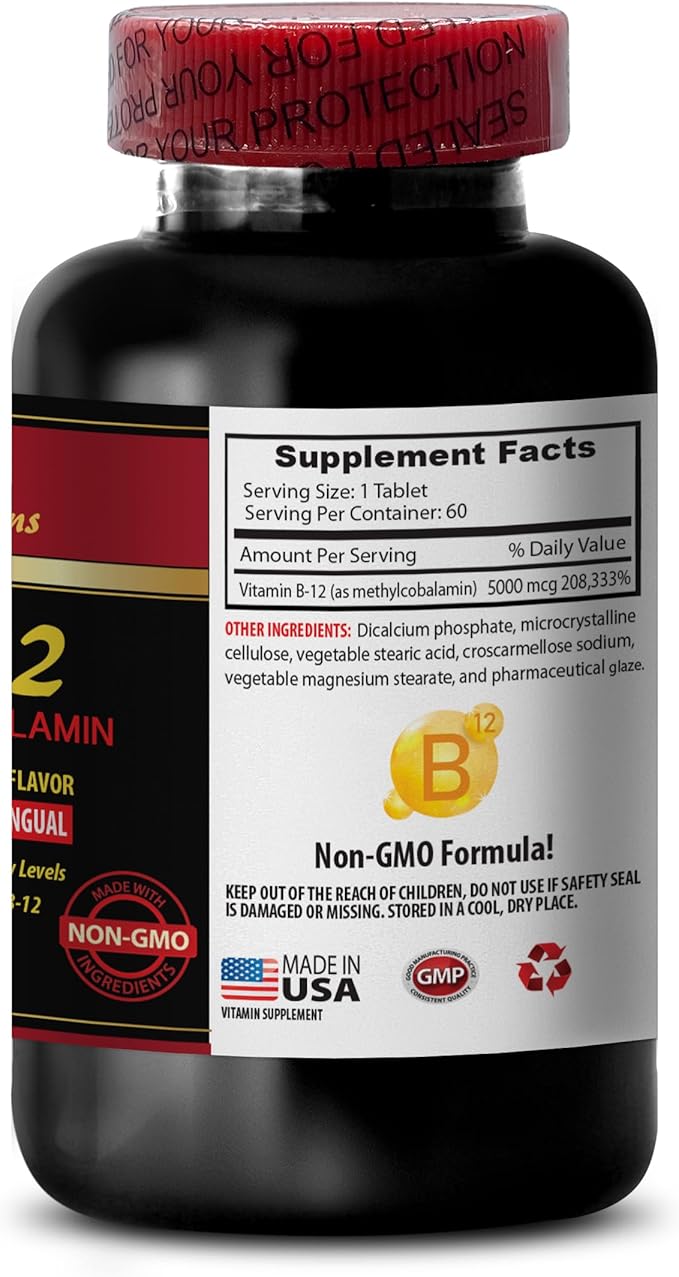 methycobalamin organic - METHYLCOBALAMIN VITAMIN B-12 5000 - sports nutrition endurance &amp energy supplements athletic performance supplements energy pills brain booster pills - 2 Bottles 120 Ta