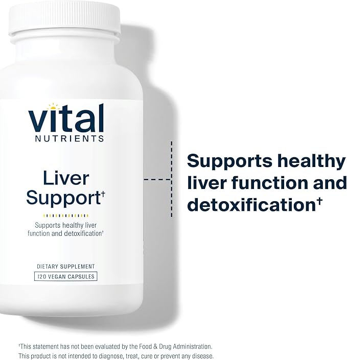Vital Nutrients Liver Support Milk Thistle and Curcumin - Vegan Supplement - Herbal Combination to Support Healthy Liver Function* - Gluten Dairy and Soy Free - 120 Capsules