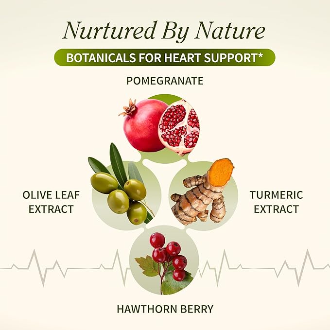 Snap Supplements Heart Health Support Supplement - Botanical Support for Heart Health Healthy Circulation and Nitric Oxide Levels 30-Day Supply 90 Capsules (Packaging May Vary)