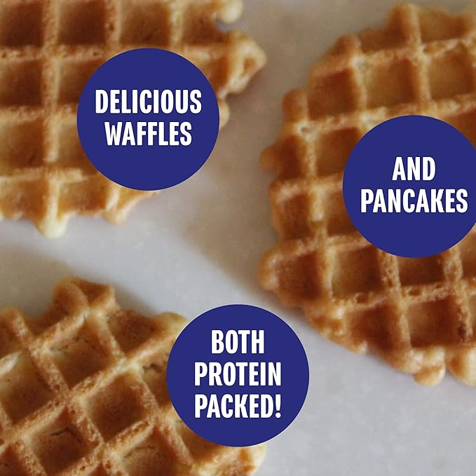 Protein Pancake Mix &amp Protein Waffle Mix by Phoros Nutrition 30g of Protein Low Carb High Protein Keto-Friendly Whey Protein Whole Grain Oats Whole Wheat Pancakes Just Add Water (Buttermil