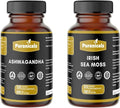 Ashwagandha 320 Capsules &amp Irish Moss 320 Capsules Combo – Herbal Dietary Supplement | Easy Daily Use | Non-GMO Ingredients No Artificial Colors | Capsules Combo Pack