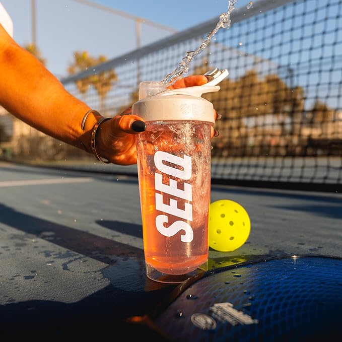 SEEQ Clear Protein Powder - Juicy Peach - 22 Servings - 22g Clear Whey Protein Isolate - Zero Sugar - 0g Lactose - Allergen Friendly - GLP1 Support - Bone Health - Muscle Post Workout Recovery