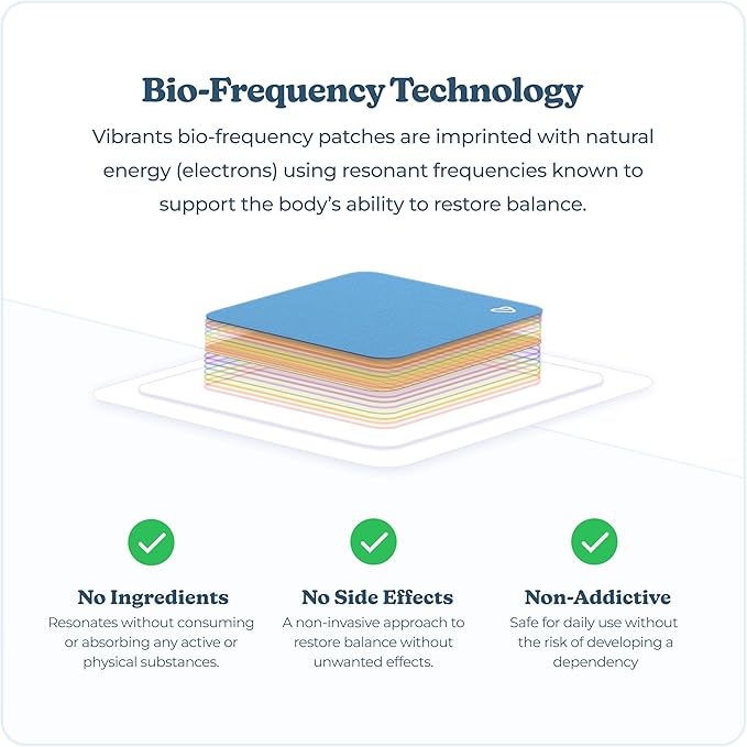 Calm Down Patch | Vibrants Bio-Frequency Patches for Stress | Sample Pack - 7 Stress Patches