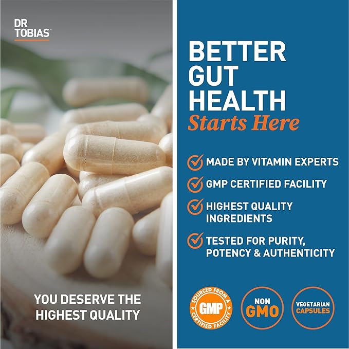 Dr. Tobias Deep Immune Probiotics &amp Prebiotics and DIM Complex Supports Digestive Health Gut Immune Function Hormone Balance for Women &amp Men