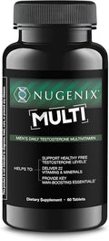 Nugenix Multivitamin for Men Multivitamin and Testosterone Support - 19 Vitamins and Minerals Supports Free Testosterone Balance Cortisol Promotes Nitric Oxide Production Blood Flow - 60 Tablets