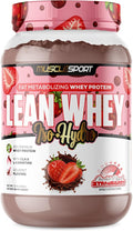 MuscleSport Lean Whey Revolution™ Whey Protein Isolate with Hydrolyzed Whey - Low Calorie Low Carb Low Fat Incredible Flavors - 25g protein per scoop (2LB Chocolate Dipped Strawberry)