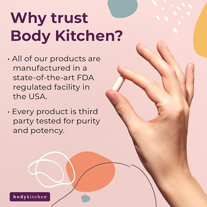 Body Kitchen Mega Osteo Vegan Bone &amp Joint Support Supplement with Bonolive K2VITAL MK-7 Vegan Vitamin D3 &amp Albion Calcium 60 Vegetable Capsules