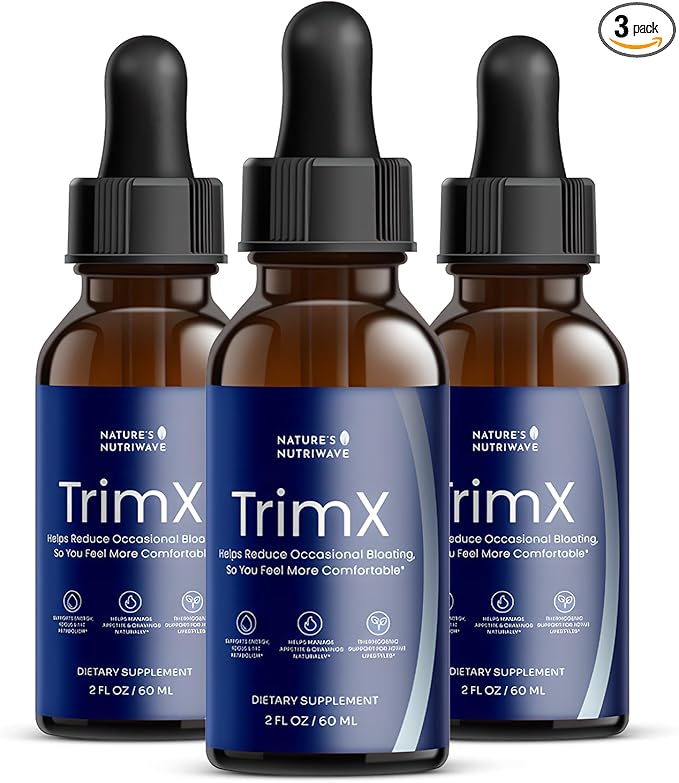 TrimX – Daily Liquid Botanical Supplement with Maca Green Tea Extract African Mango Raspberry Ketones &amp 20+ Herbal Ingredients – Non-GMO Stimulant-Free Formula – 2 fl oz (60 mL) 3 Month Suppl
