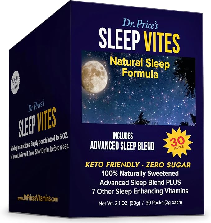 Dr. Price’s Natural Sleep Aid Powder – Berry-Citrus 30 Packs | Sleep Powder Drink Mix with Magnesium Microdose Melatonin &amp Tryptophan | Sleep Support for Adults | Doctor-Formulated Made in USA