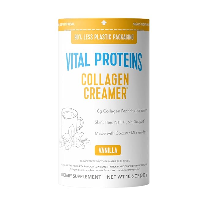 Vital Proteins Collagen Peptides Powder - Vanilla Protein Coffee Creamer for Hair Skin &amp Nails Support