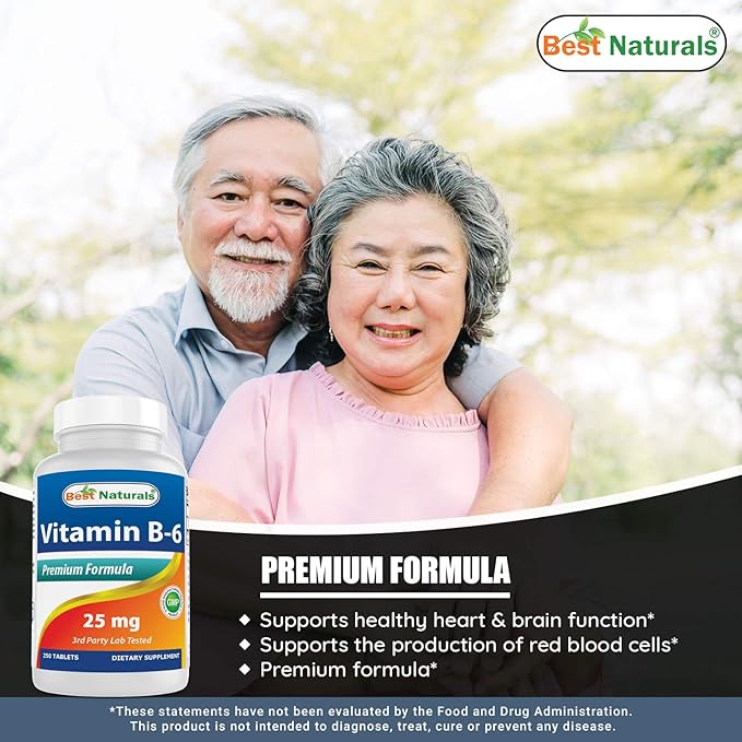 Best Naturals Vitamin B2 (Riboflavin) 400mg &amp Vitamin B-6 25 Mg