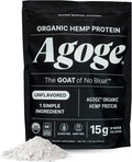 Agoge - USDA Organic Hemp Protein Powder The Goat of No Bloat NSF Certified for Sport All Flavor Essential Amino Acids Plant-Based Gluten Free for Women &amp Men (20 Servings) (Unflavored)