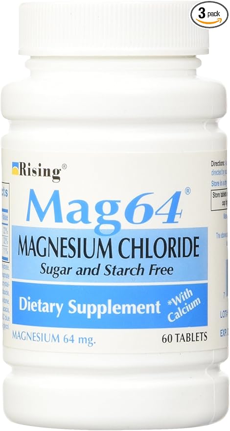 Mag 64 Dietary Supplement Tablets 60 Count (Pack of 3)