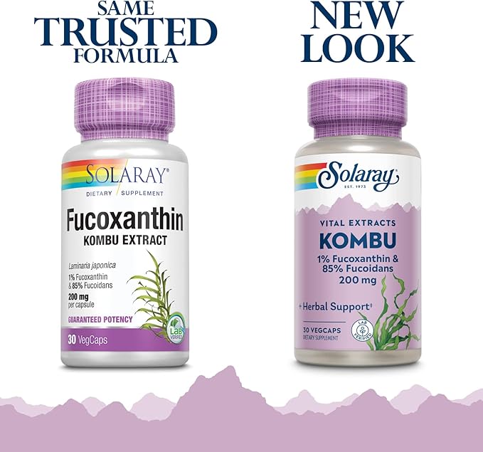 Solaray Fucoxanthin Special Formula Vegetarian Capsules 400 mg 30 Count