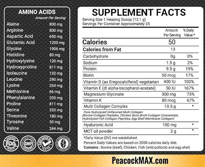 Sports Nutrition Endurance Energy Powder Pack pre Workout 5 Collagen Protein Amino Acid Keto MCT Nitric Oxide BCCA L-Arginine L-Citrulline Biotin BioPerine Caffeine Vitamin B12 C D E K 31+ Day