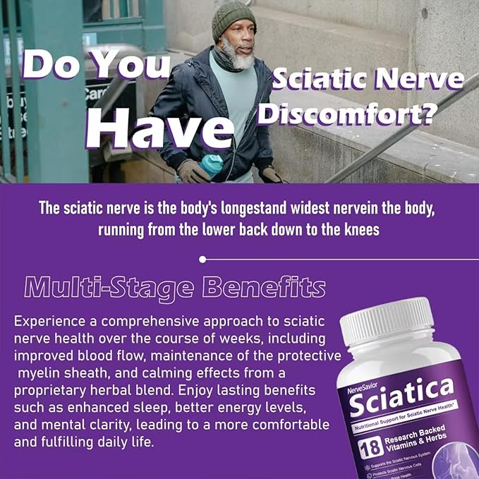 for NeuropathySciatica Nerve Support Supplement - Alpha Lipoic Acid for Nerve Health in Feet Hands &amp Legs - 90 Capsules