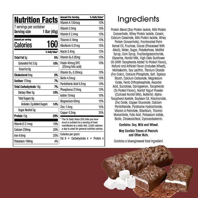 BestMed Protein Bar – 15g Protein Low Carb Low Sugar High Fiber Low Calorie Meal Replacement Nutrition Bar Healthy Snack for Weight Management Diet (Dark Chocolate 7 Count)