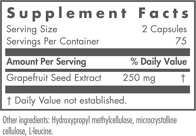Nutricology Citrus Seed Extract Supplement - Grapefruit Seed Extract 250mg Supports Metabolic Function Vegetarian Capsules - 150 Count