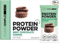 Clean Simple Eats Whey Protein Powder Mint Chocolate Cookie Flavor Naturally Sweetened 100% Grass Fed Protein Powder with Digestive Enzymes No Artificial Ingredients Gluten Free 10 Stick Packs