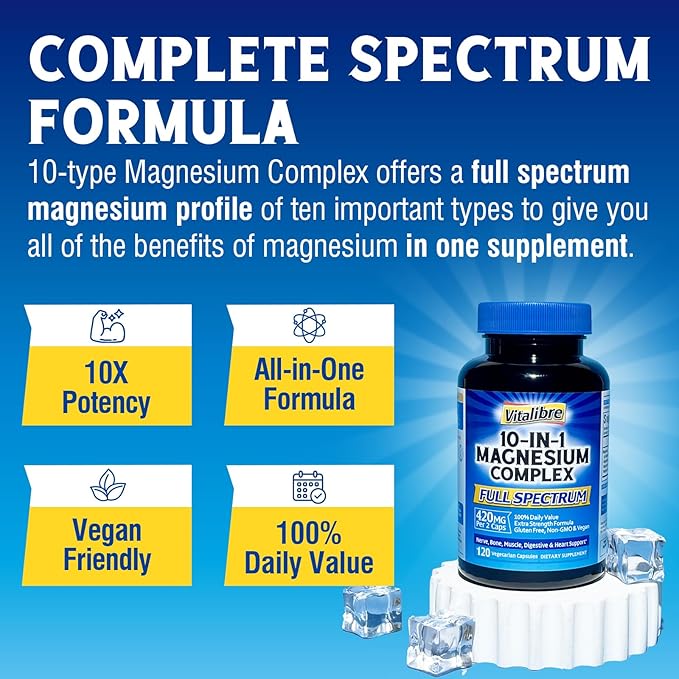Women's Probiotics 100 Billion CFU &amp Magnesium Complex Supplement 10-in-1 420mg