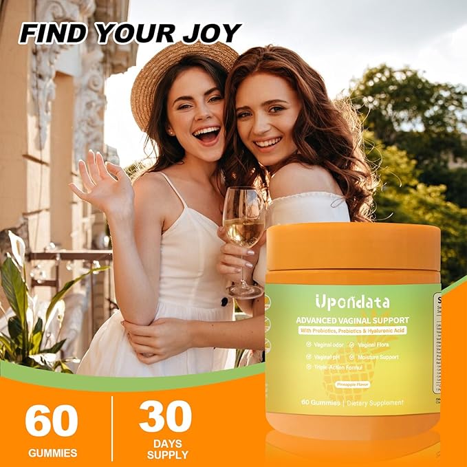 Flora+ GummiesAdvanced Vaginal Probiotic Gummies for Women's Ph Balance Vaginal SupportPromote Healthy Vaginal Odor &amp Flora Pineapple Flavored 60 Gummies