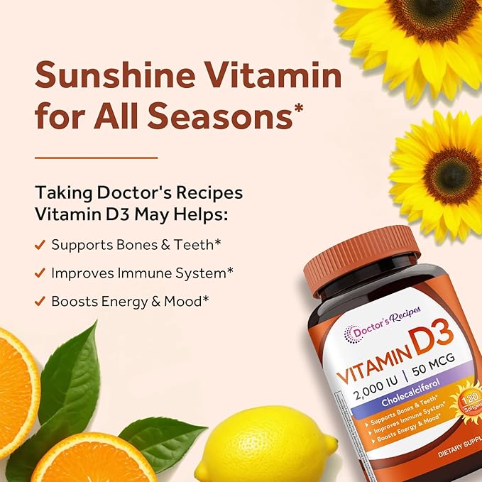 Doctor's Recipes Women’s Probiotic &amp D3 2000IU Bundle Digestive Vaginal &amp Urinary Health Immune Health Energy &amp Mood Support Delayed Release Probiotic Capsules 60ct &amp D3 Softgels