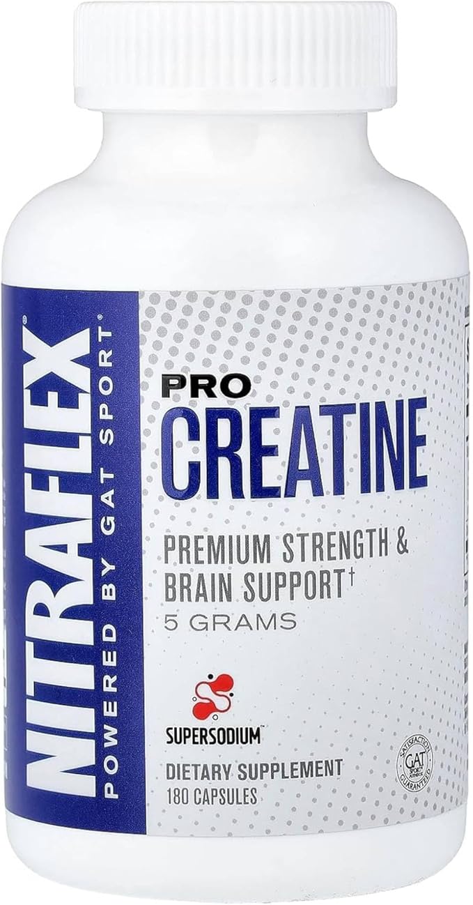 GAT SPORT Pro Creatine Capsules Strengh Wellness Brain Health Enhanced Absorption 5 Grams 150 Veggie Capsules