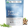 Plant Based Protein &amp Superfoods Powder Original Unflavored | Organic Protein Powder Vegan Non Dairy Non-GMO Gluten Free Sugar Free Perfect Keto Drink Mix (1 lb)