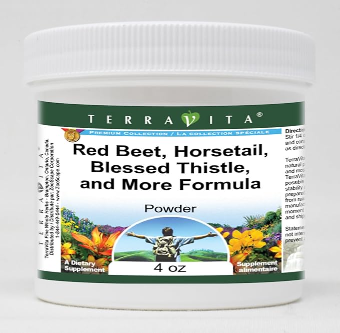 Red Beet Horsetail Blessed Thistle and More Formula Powder (4 oz ZIN: 512556) - 3 Pack