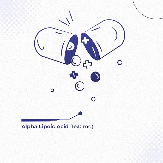 Foods For Gut Alpha Lipoic Acid | 650 mg Per Serving 120 Capsules | Vegetarian Capsules | Free of Top Allergens