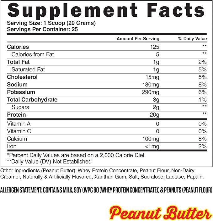 Steel Supplements Whey-Pro | 100% Pure Whey Protein Powder for Men and Women | Peanut Butter | Muscle Gain &amp Lean Muscle Recovery | Gluten Free | 1.51 lbs | BCAA 5g | Non-GMO | 25 Servings