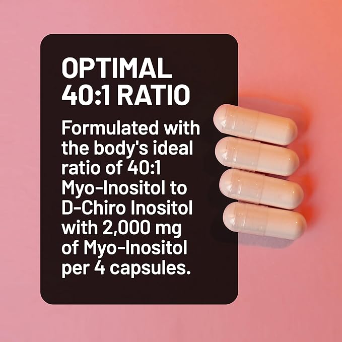 NatureWise Myo-Inositol &amp D-Chiro Inositol Fertility Supplements for Women - 40:1 Ratio [30-Day Supply] + CoQ10 200mg Softgels High Potency Ubiquinone - Coenzyme Q10 Supplement - [30-Day Supply]