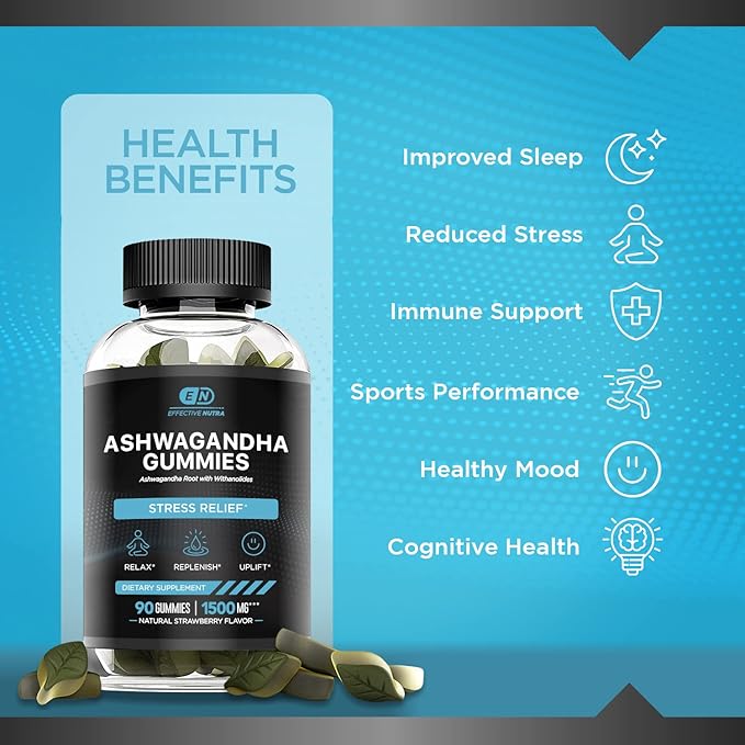 EFFECTIVE NUTRA Ashwagandha Gummies &amp Milk Thistle Gummies