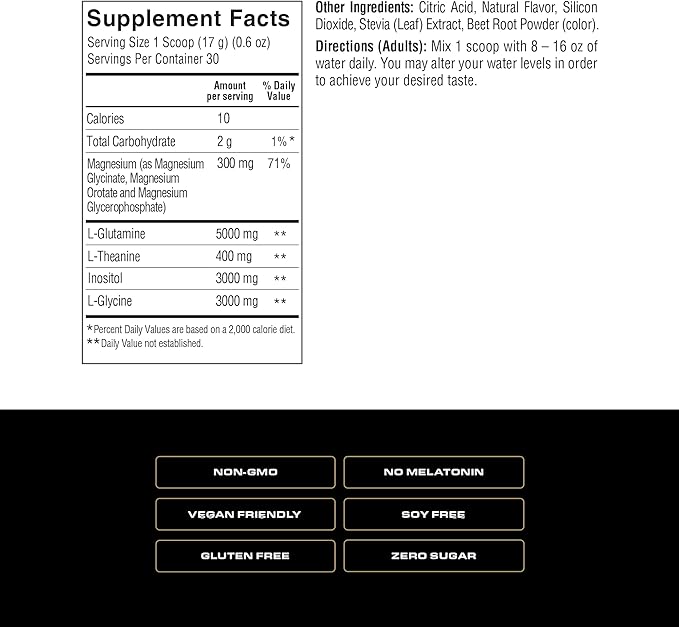 Spoken Nutrition Sleep Builder Melatonin Free Sleep Powder 3 Forms of Magnesium Cherry Flavor 30 Servings Nighttime Recovery &amp Relaxation Support