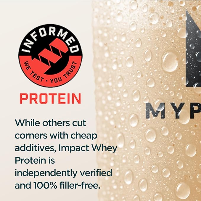 Myprotein Impact Whey Protein Isolate 2.2 Lbs (40 Servings) Salted Caramel 25g Protein &amp 6g BCAA Per Serving Gluten-Free Shake for Muscle Strength &amp Recovery
