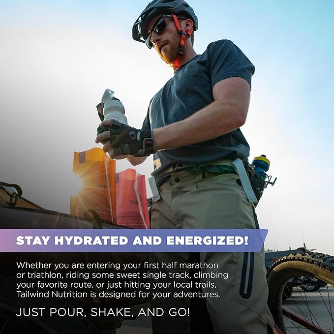 Tailwind Nutrition Endurance Fuel Carbohydrate &amp Electrolyte Sports Drink Mix Powder Gluten-Free Vegan Berry 30 Servings