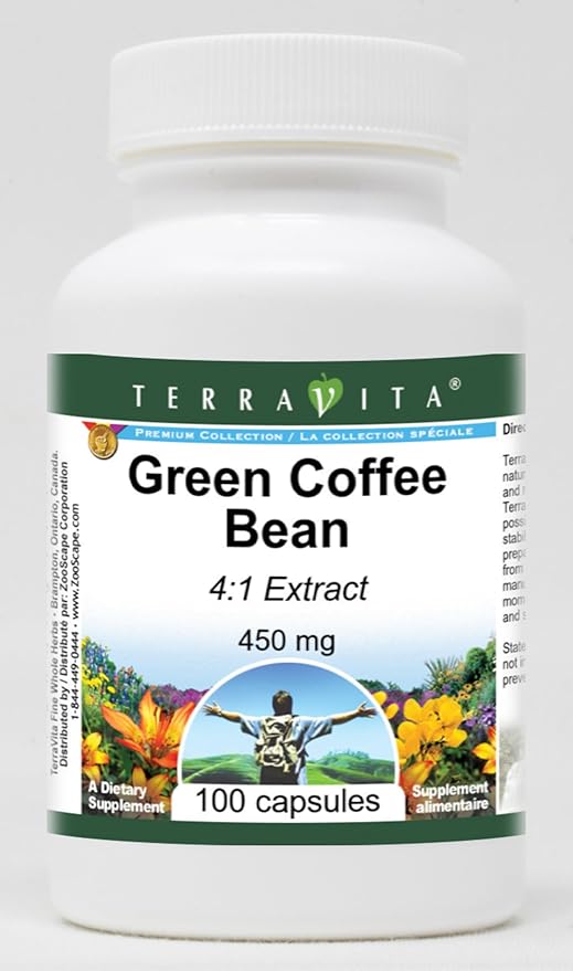 Green Coffee Bean 4:1 Extract - 450 mg (100 Capsules ZIN: 523280) - 3 Pack