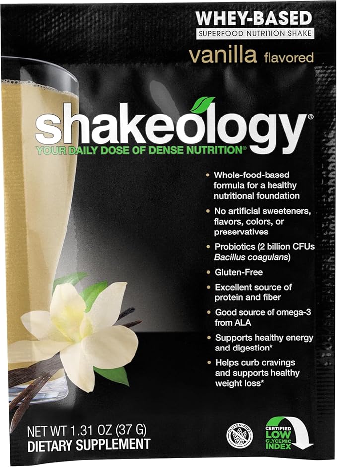 BODi Shakeology Whey-Based Protein Powder – Gluten-Free Superfood Shake with Vitamins &amp Minerals – Helps Support Healthy Weight Loss &amp Gut Health Vanilla 14 Individual Packets
