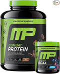 Muscle Pharm Combat 4lb Chocolate Protein and MusclePharm Blue Raspberry BCAA's
