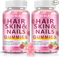 SCOLA Hair Skin and Nails Gummies Biotin (10000mcg) Hair Skin and Nails Vitamins Supplement for Women Men Supports Faster Hair Growth Stronger Nails Healthy Skin 240 Count