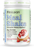 Fit &amp Lean Meal Shake Fat Burning Meal Replacement Protein Fiber Probiotics Strawberry Shortcake 0.8 lbs (365 g)10 Servings Per Container