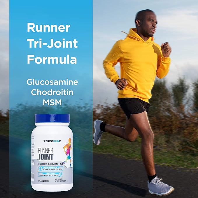 Runner Joint Support Supplement | Supports Healthy Joints Cartilage &amp Mobility | Glucosamine Chondroitin MSM | GMP Certified Joint Support for Athletes – 90 Capsules