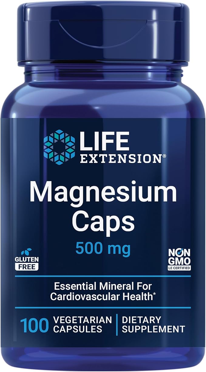Life Extension Super Bio-Curcumin Turmeric + Magnesium Caps Heart Health Bones Metabolism Non-GMO Gluten-Free Vegetarian 60+100 Capsules