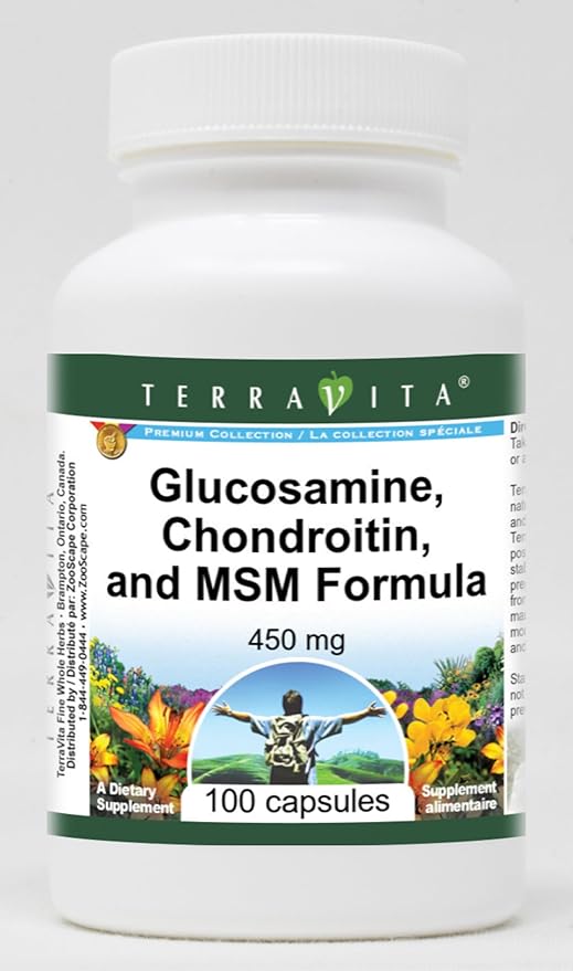 Glucosamine Chondroitin and MSM Formula - 450 mg (100 Capsules ZIN: 512094) - 3 Pack