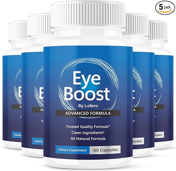 (5 Pack) Eye Boost Capsules EyeBoost Premium Eye &amp Vision Formula Advanced All-Natural Vitamin Supplement Pills for Eye Visual Sight - Overall Wellness Support Made in USA(300 ct)