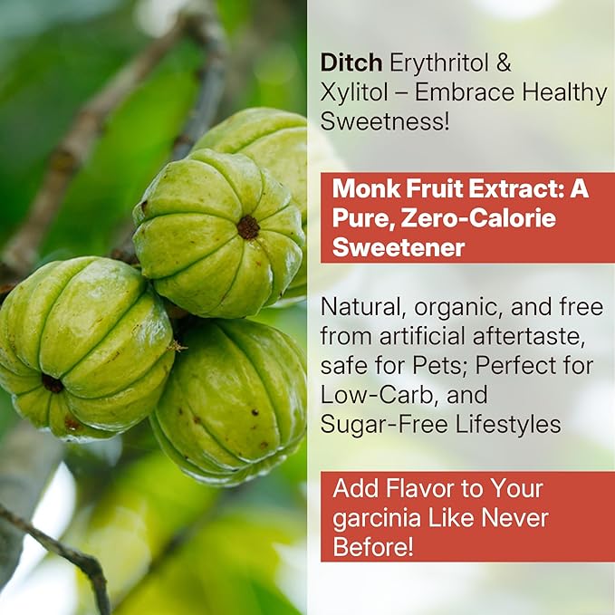 Sugar Free Garcinia Cambogia Gummies 1000mg 95% HCA Pure Extract with L-Carnitine Raspberry Ketone Chromium Green Coffee Bean for Metabolism 100% Organic Extract Vegan Strawberry Flavor 60 Cts